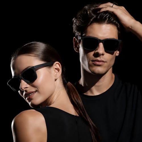 Polarized Sunglasses for Women and Men (Black Frame/Gray Lens)