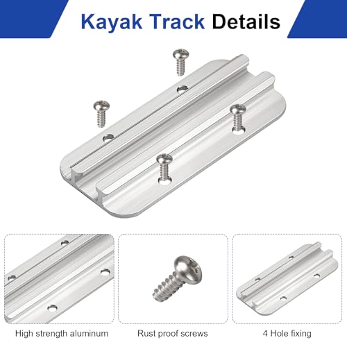Kayak Track Kayak Rail Accessories Mount for Fishing Rod (4 In)