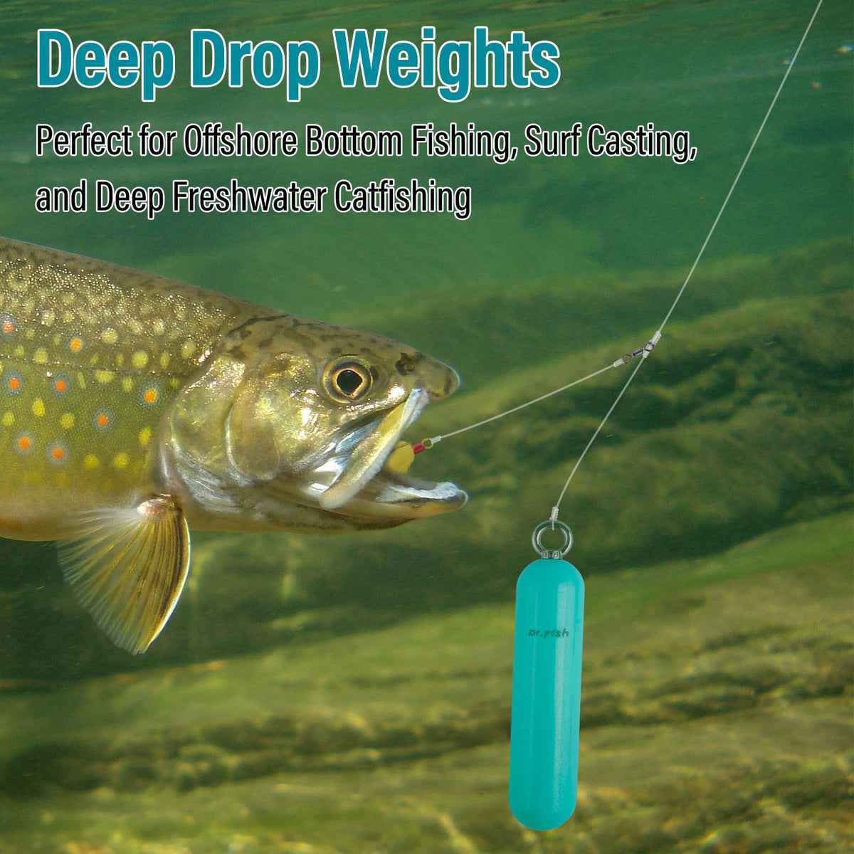 3pk Cylindrical Sinker Weight Saltwater Fishing 18oz (500g/18oz-3pcs)