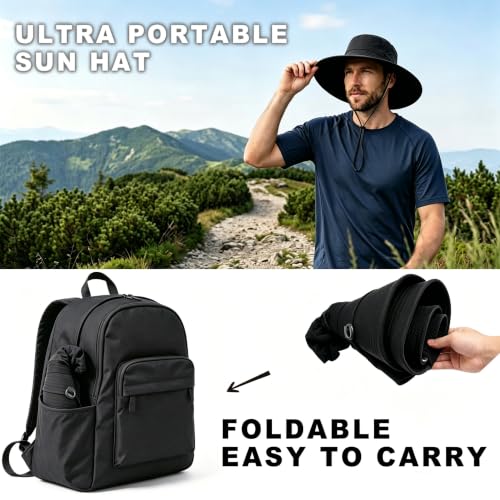 Fishing Sun Hat for Men UPF 50+ Wide Brim Boonie Hats for Summer