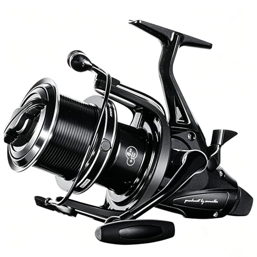 Double Brake Spinning Reel Heavy Duty Metal Body with CNC Machined Spool 55LB Max Drag 6+1 BB Smooth 4.1