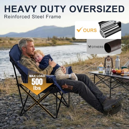 Oversized Camping Chair for Adults (Blue)