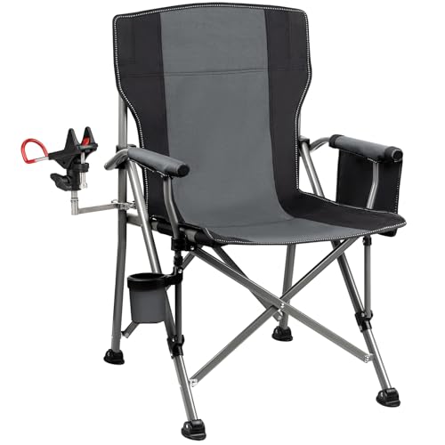 Fishing Chair with Upgraded 360° Adjustable Rod Holder