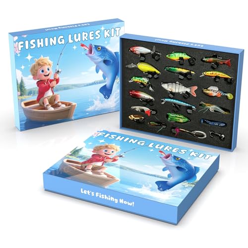 41 Pcs Fishing Lures Kit for Bass Trout & Pike (Young Style)
