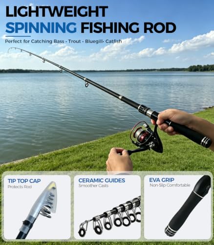 6.9ft Fishing Poles and Reels Combo