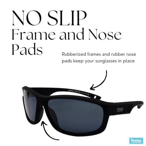 Zilkers Floating Polarized Sports Sunglasses for Men (Black Frame/ Grey Lens)