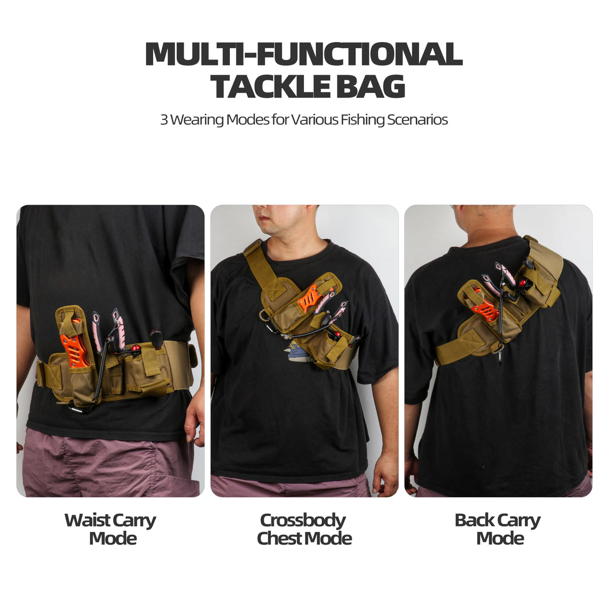 Lightweight Utility Waist Pack (Khaki，1)