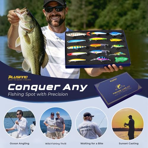 Bass Fishing Lures Kit (Bass/Trout fishing lures-B)