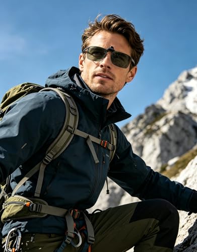 Polarized Clip on Sunglasses for Prescription Glasses Men Women UV400 Flip Up Sun Glasses for Driving Reading Fishing