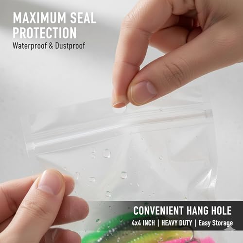 100 Pack Soft Plastic Baits Bags
