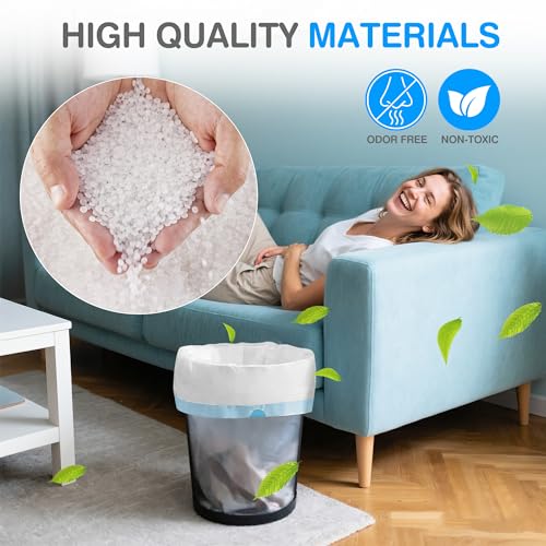 Small Trash Bags 4 Gallon Blue Drawstring Mini Garbage Bags
