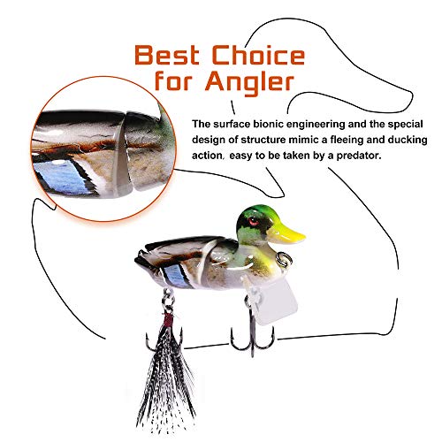 Duck Fishing Lures for Bass (C1-3.5"-0.67oz)