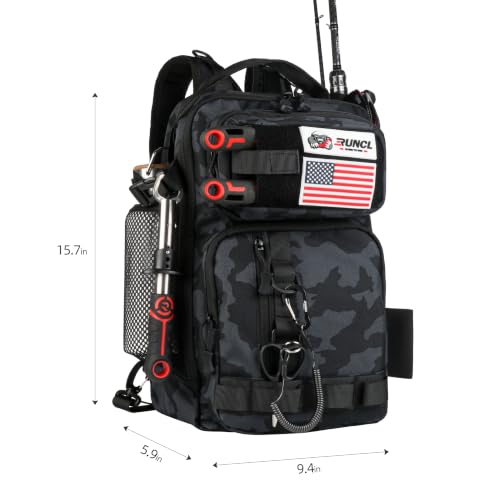 Tactical Fishing Backpack (Black Camo)