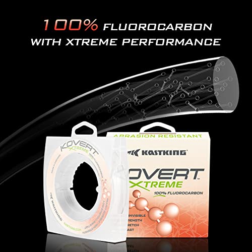 Kovert 100% Fluorocarbon Fishing Line (Kovert Xtreme (Thin & Strong) / 40LB-50Yds (Clear))