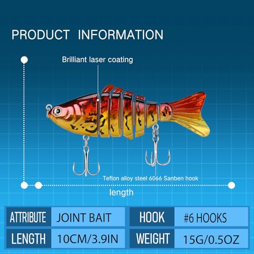 5PCS Glide Bait Fishing Lures Kit (5b)