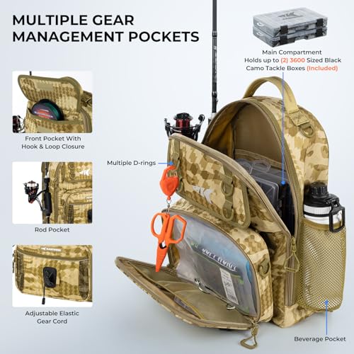 BaitSpace Fishing Sling Bag (Khaki Camo / Large)