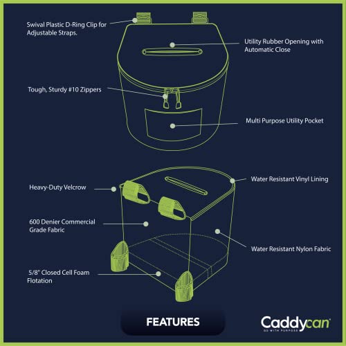 Portable Trash Can for Boating (Marine Blue / Standard)