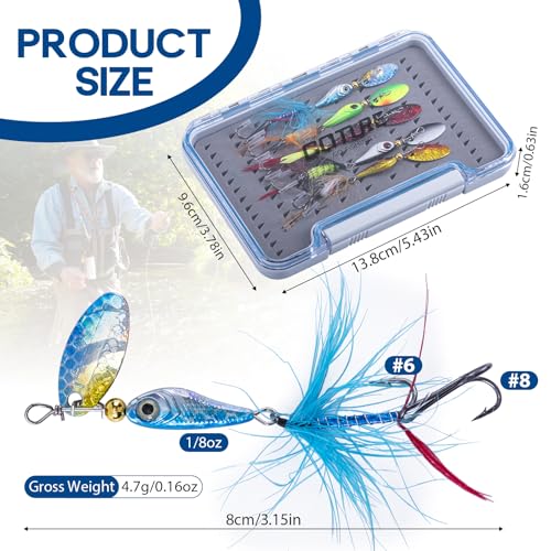 Trout Lures Fishing Spinners (B:5pcs Trout Spinners)