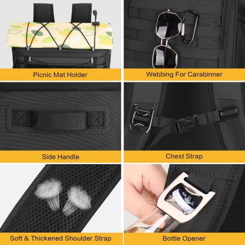 Insulated Double Deck Cooler Backpack for Men Women