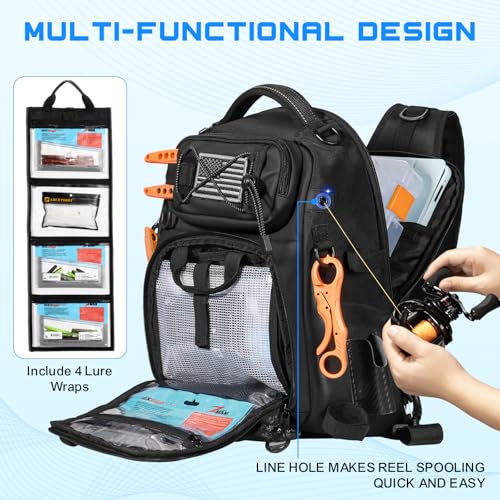 18L Fishing Sling Bag with Beverage & Rod Holder (A: 18L Sling Bag)