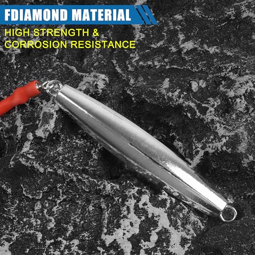 Diamond Jigs Saltwater Fishing Lures (Red-1pc / 1oz)