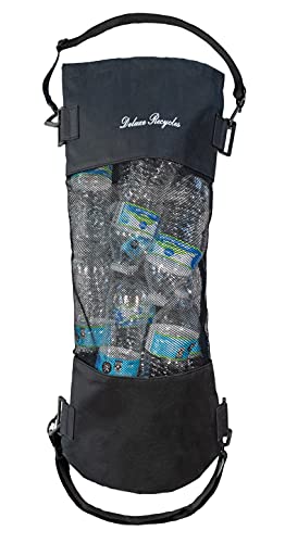 Boat Trash Can Reinforced Straps and 4 Carabiner Clips; 11x27” Extra Large Mesh Boat Trash Bag; Camper