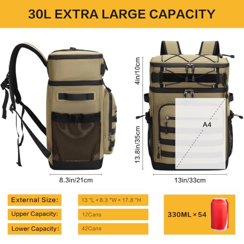 54 Can Tactical Backpack Cooler (khaki)