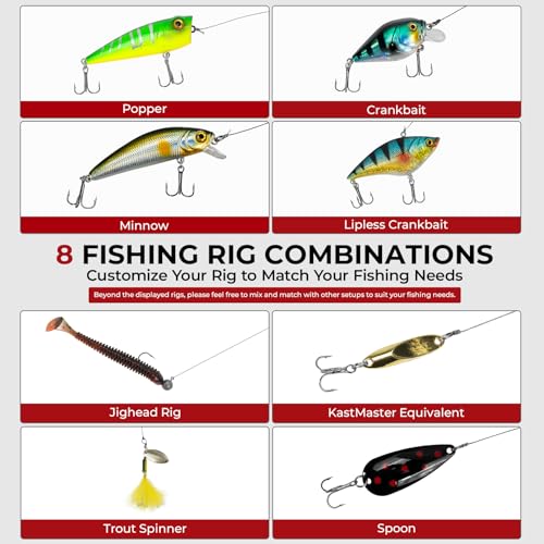 by KastKing Compact Fishing Tackle Kit for Bass Trout Panfish
