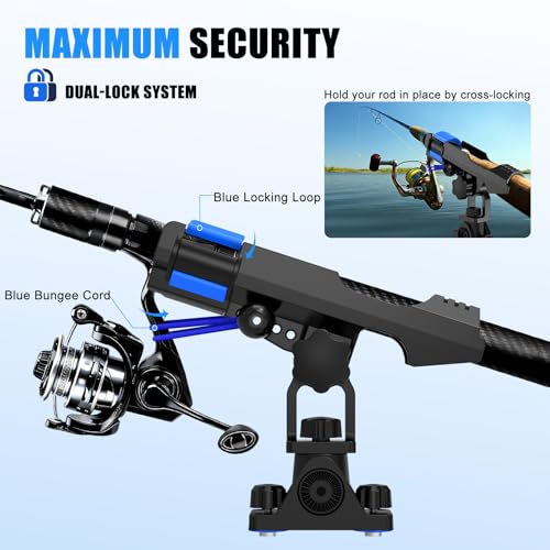 Track Mounted Kayak Rod Holders for Fishing Boat & Canoe 2 Pack
