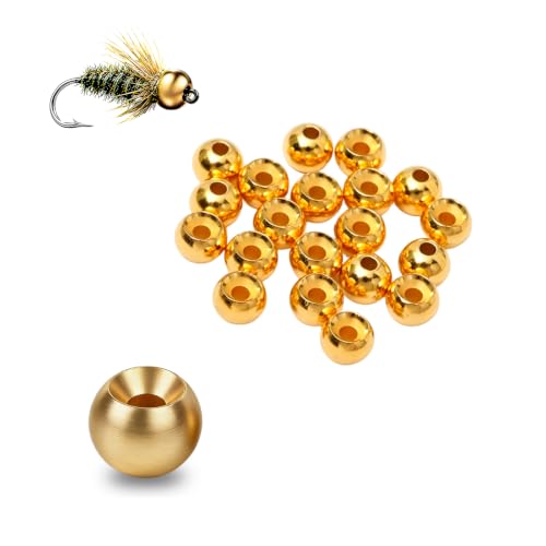 Tungsten Beads for Fly Tying Materials 50pcs Faster Sinking Deeper 13 Sizes (Gold / 2.8MM)