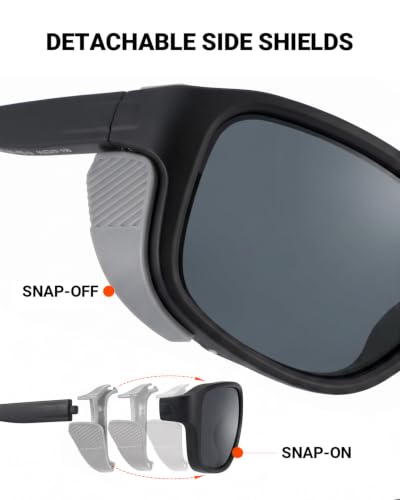 Polarized Sunglasses with Removable Side Shields