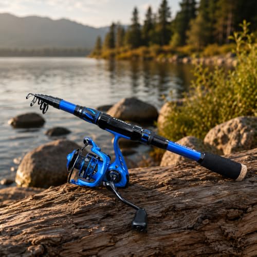 Telescopic Fishing Combo with EVA Bag (Blue with Tools / 6FT)
