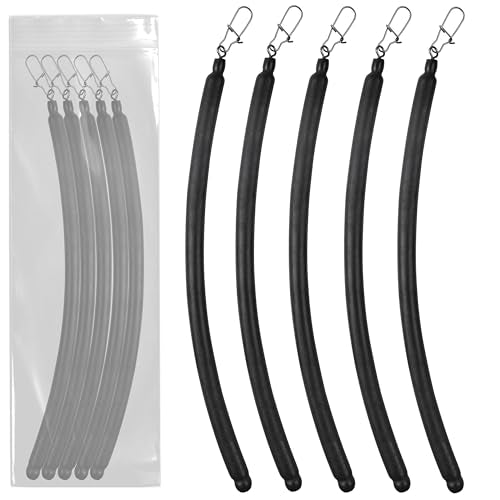 Dragging Weights for Catfishing Tolling Drifting No Snag Sinkers Slip Stick Drag Weights Bottom Search Snagless Catfish Sinker Fishing Weights Catfishing Tackle Gear (Black-5pcs / 4OZ)