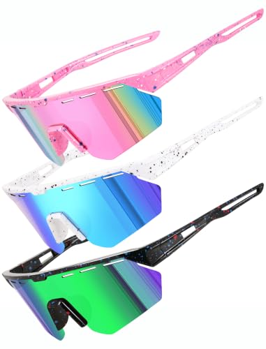 Kids Sunglasses Youth Baseball Sun Glasses for Boys Girls Cycling Sports UV400 Protection Goggles Ages 3