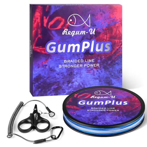 Gummax 8 Strand Braided Fishing Line (Camo Blue / 150 Yards / 120 LB)
