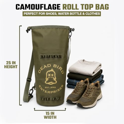 Waterproof 20L Dry Bag (Military Green / 20 Liter)