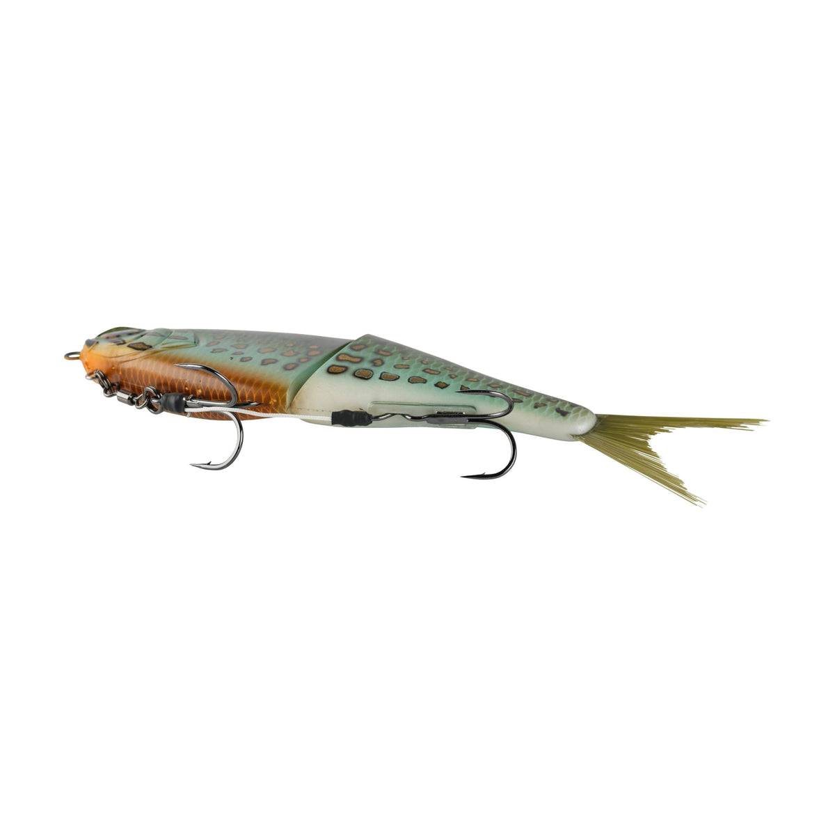 PowerBait Chop Block Fishing Soft Bait (Matte Pumpkinseed / 10 in - 4 1/5 oz)