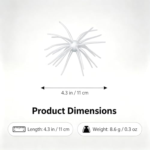 Urchin Baits for Bass Fishing (D-pearl white / 4.3in-10pcs)