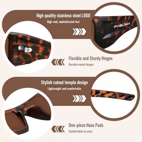 Polarized Sports Sunglasses For Men Women UV400 Protection (（3 Pack）pink+brown+blue)
