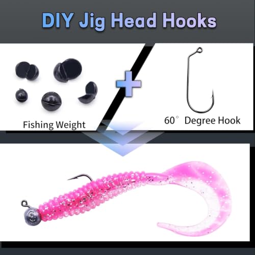 60 Degree Jig Hooks 25Pcs Inline Jig Hook (25pcs / 4#)