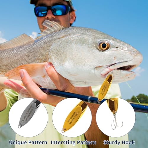 2Pcs Engraved Fishing Hook Fish Lure (Fishing Lure Sock-Dad)