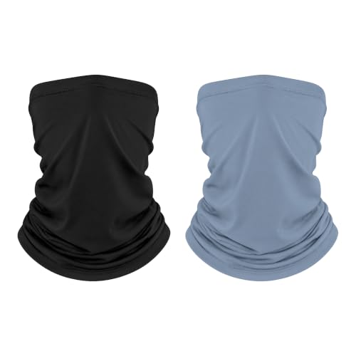 Unisex UPF 50+ Bamboo Viscose Neck Gaiter 2 Pack