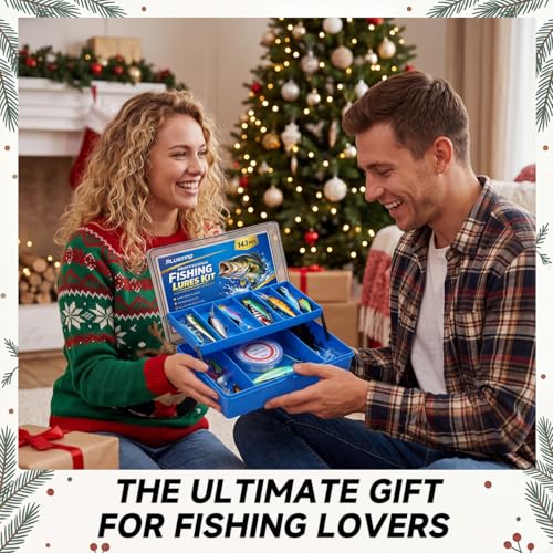 Fishing Lures Kit Tackle Box (143pcs Fishing Accessories Kit)