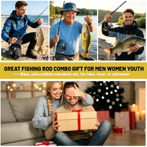 Fishing Pole Kit 7FT Adult with Telescopic Handle (Changeable 7FT/2.1M)