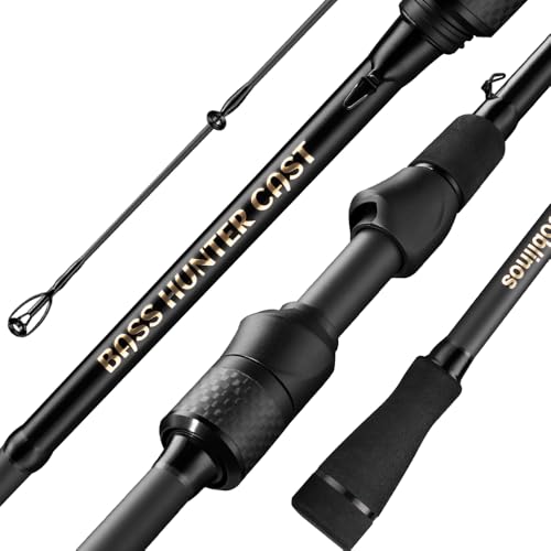 ROOBLINOS BASS Hunter 6.9ft Casting Spinning Freshwater Saltwater Rod Heavy Power Fast Action Fishing Pole 2