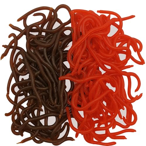 100 Pcs 3.3inch Soft Worms Fishing Lure Baits