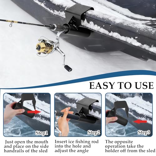 Ice Fishing Sled Rod Holder Ice House Sled Rod Holder Buckets Storage Rack Hands
