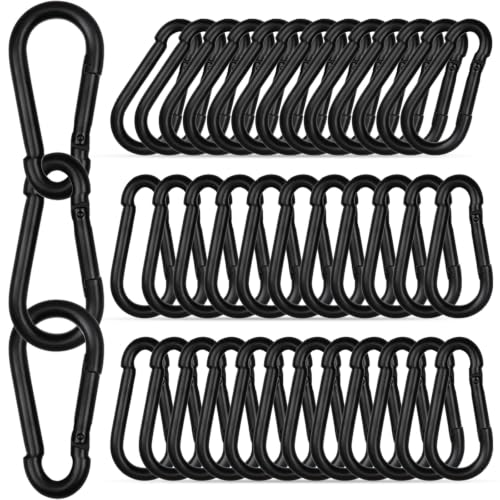 40PCS Carabiner Clips (Black / 40PCS-M8)