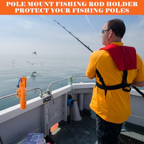 2 Pcs Fishing Rod Holder for Bike (Orange)