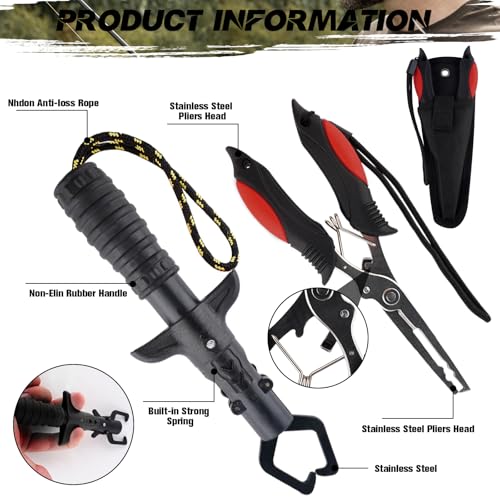 10 Pcs Fishing Tool Kit (Black)